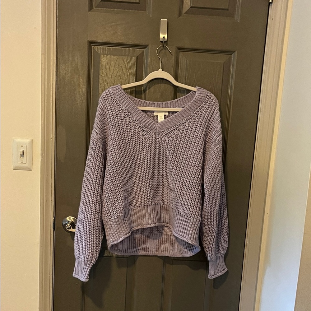 H&M Lilac V-Neck Women's Sweater